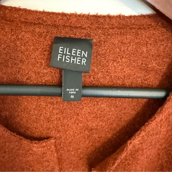 Eileen Fisher Alpaca Wool Blend Open Front Jacket Size Medium - Picture 5 of 6